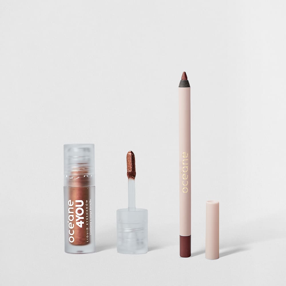 Kit Lápis para Olhos Cobre + Sombra Liquida Oasis (2 Produtos)