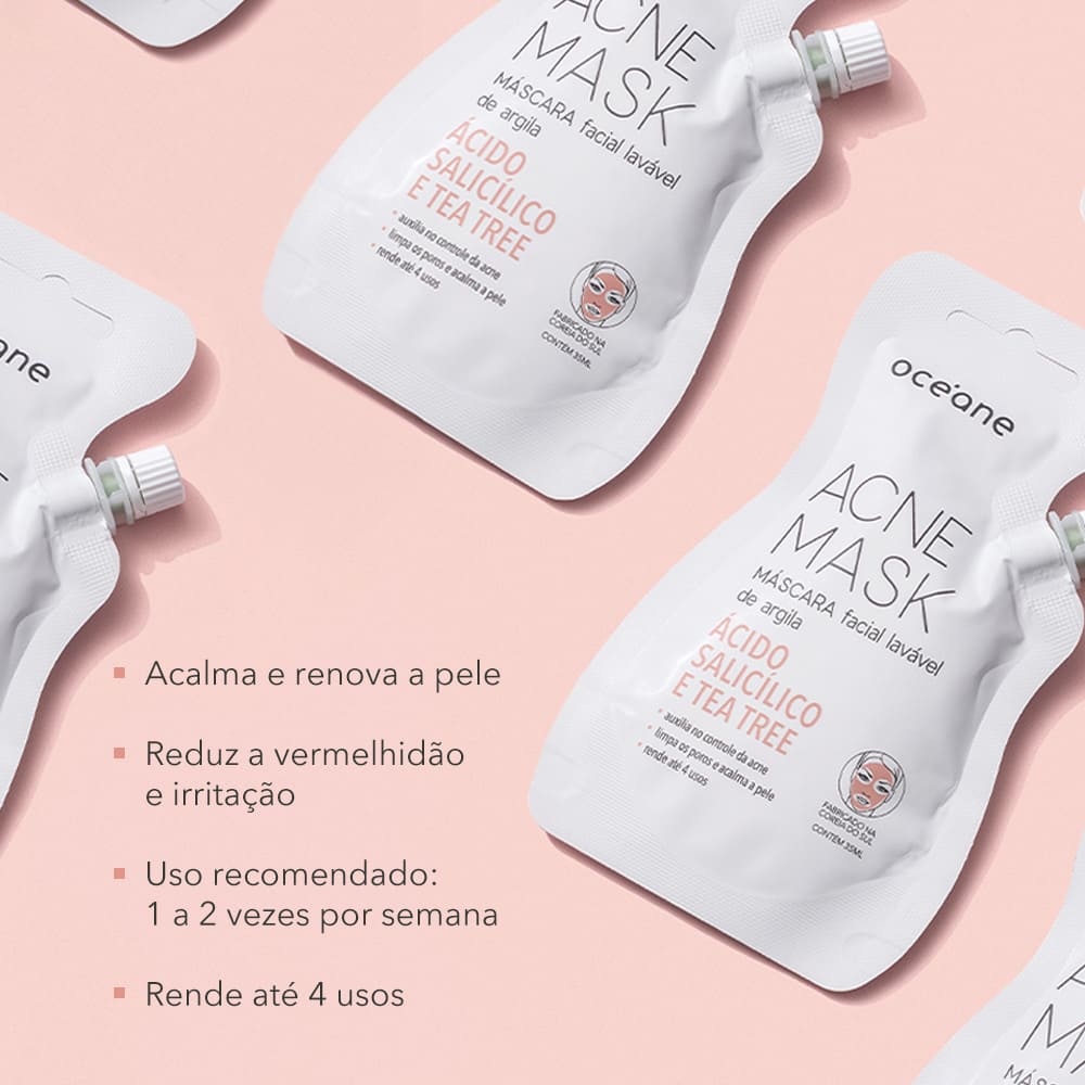 Máscara Facial Antiacne com Ácido Salicílico - Acne Mask 35ml - Imagem 4