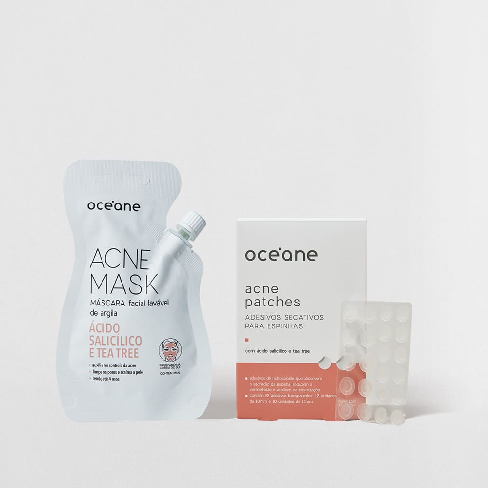 Kit Adesivo Secativo + Máscara Facial Antiacne (2 Produtos)