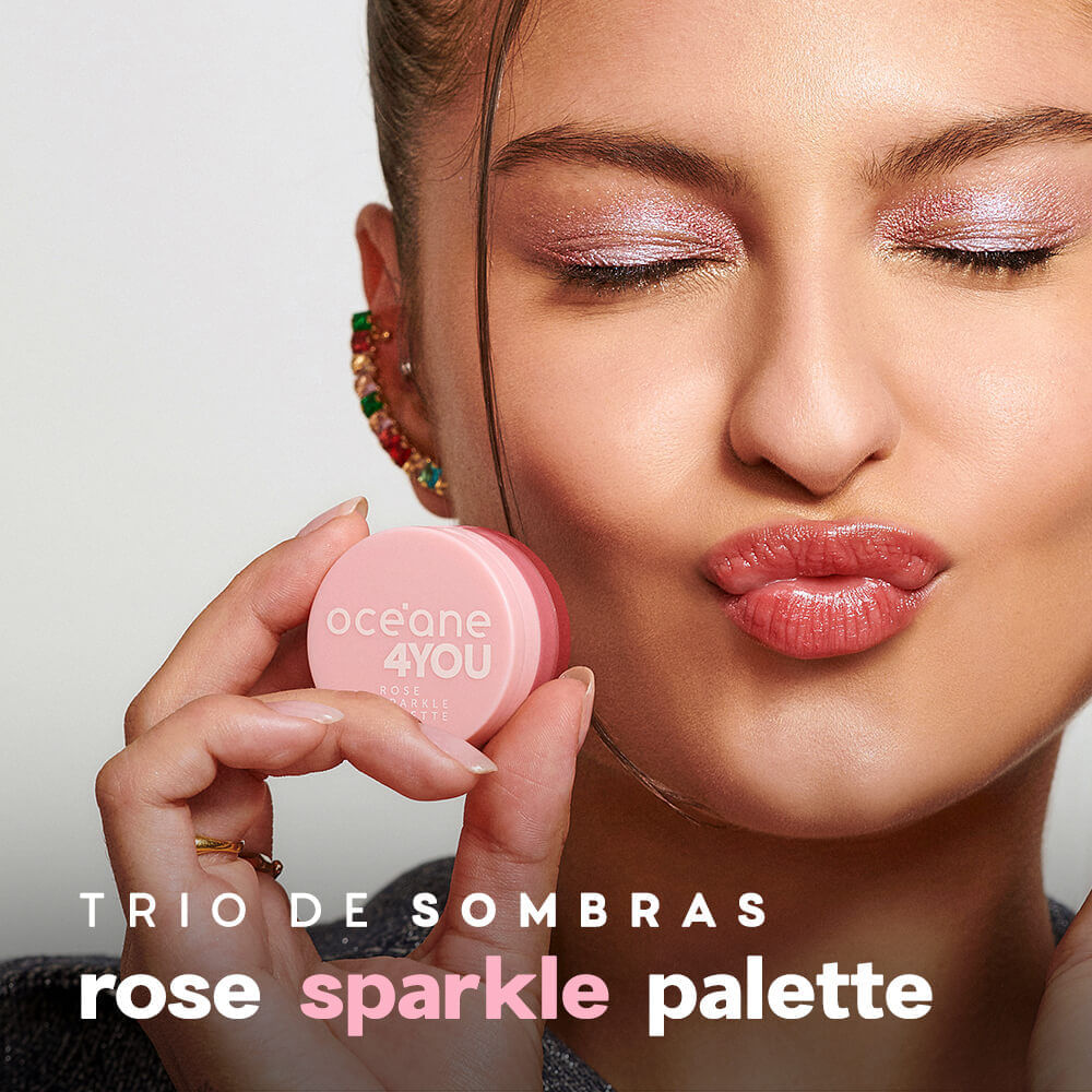 Trio de Sombras - Rose Sparkle Palette 4you 4,6g - Imagem 2