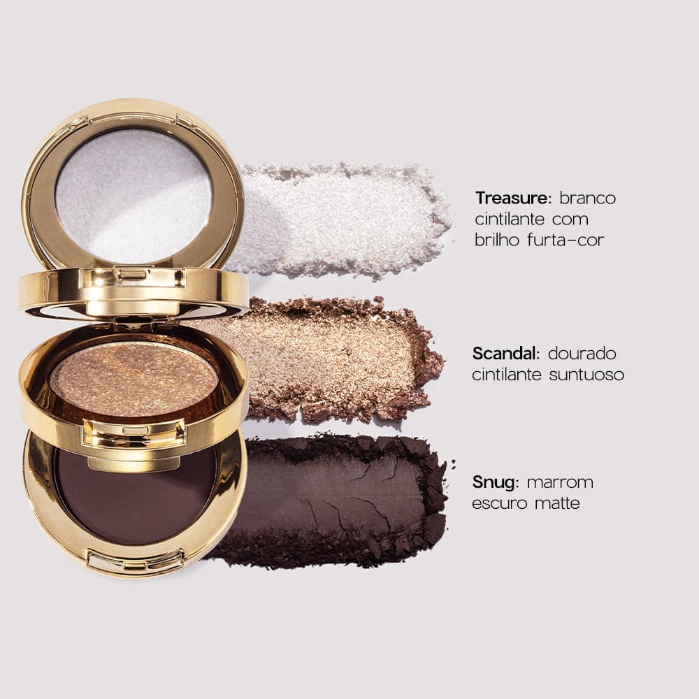 Kit Trio de Sombras 3 To Go Pallete Jewel + Mini Batom Sienna (2 Produtos) - Imagem 4