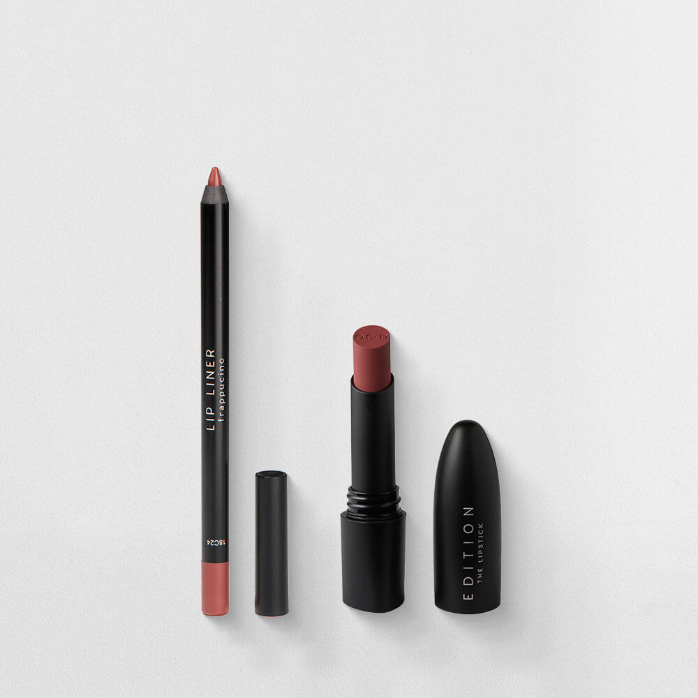 Kit Lápis de Contorno Labial Marrom + Batom Terracota Océane Edition (2 Produtos)