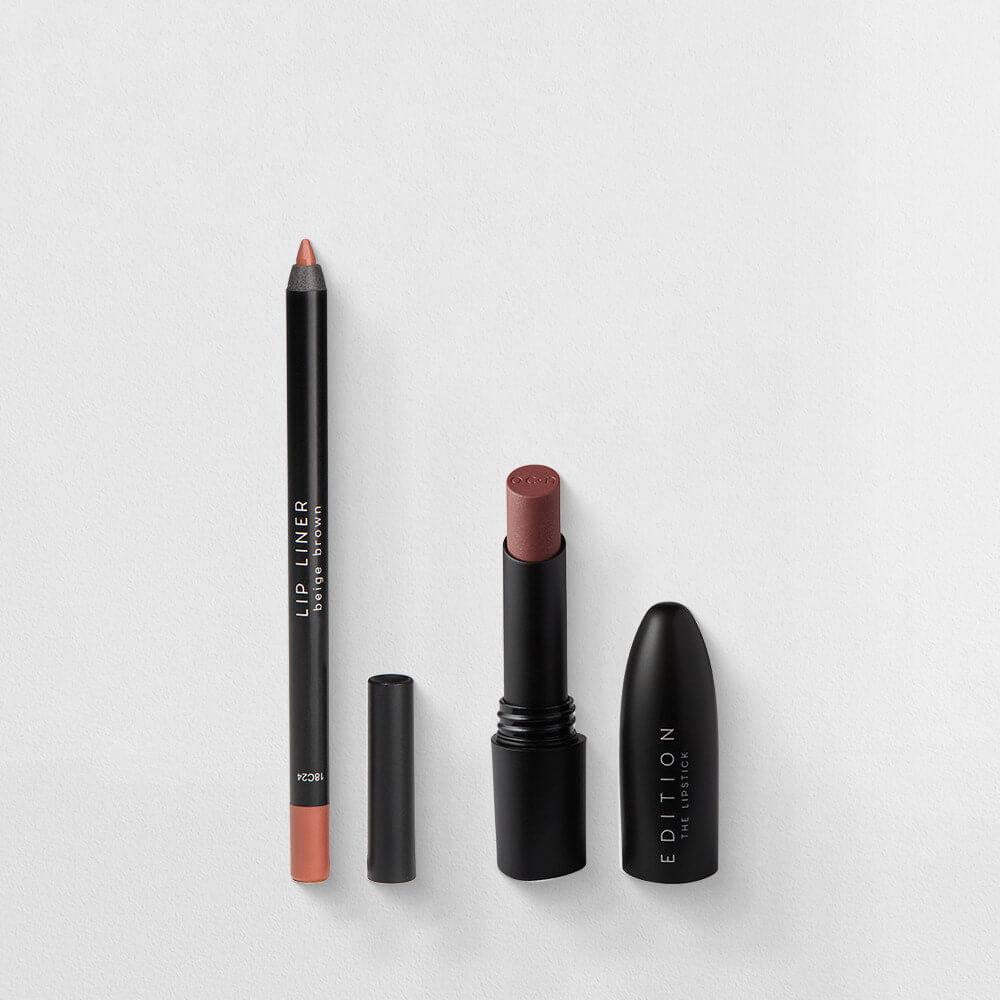 Kit Lápis de Contorno Labial Nude + Batom Rosa Claro Océane Edition (2 Produtos)