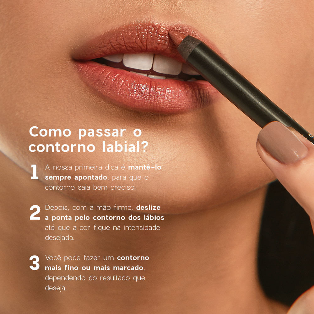 Lápis de Contorno Labial Nude - Lip Liner Beige Brown Océane Edition 1,2g - Imagem 7