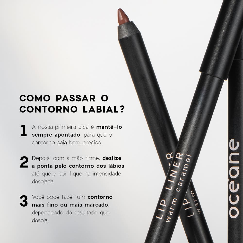 Lápis de Contorno Labial Marrom - Lip Liner Warm Caramel Océane Edition 1,2g - Imagem 7