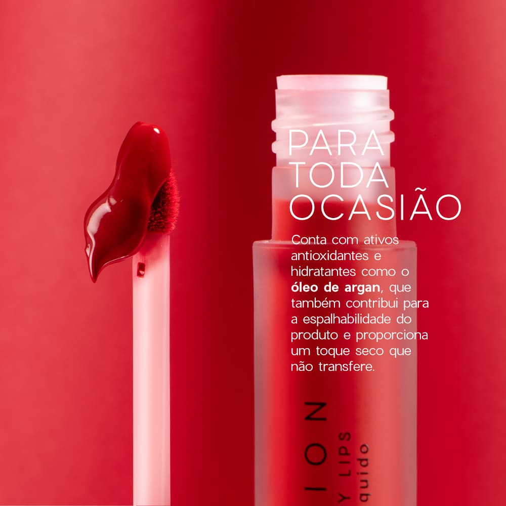 Kit Batom Líquido Vermelho + Lápis Labial Vermelho Océane Edition (2 Produtos) - Imagem 4