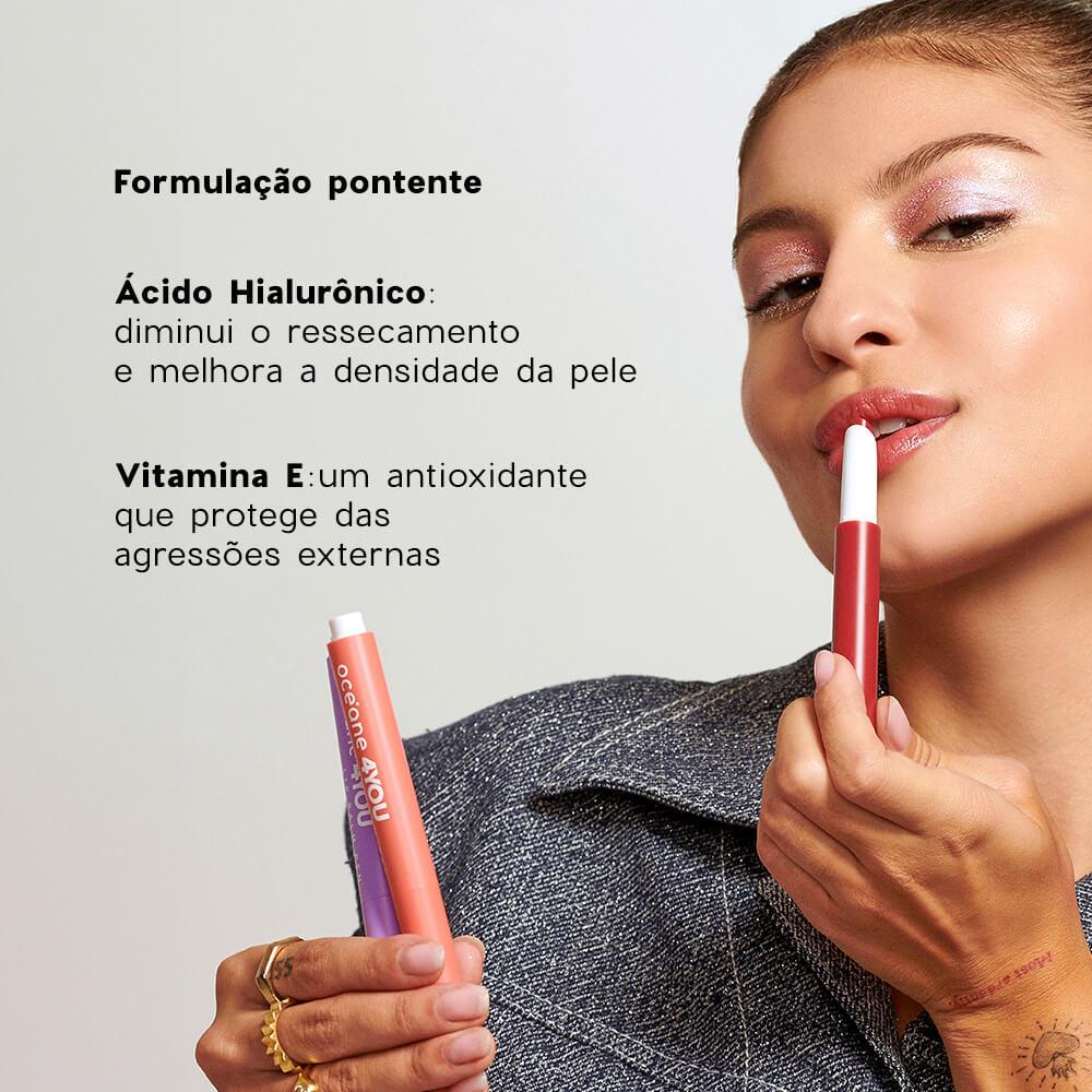 Kit Lip Balm Pen Clear + Lápis Labial Marrom (2 Produtos) - Imagem 4