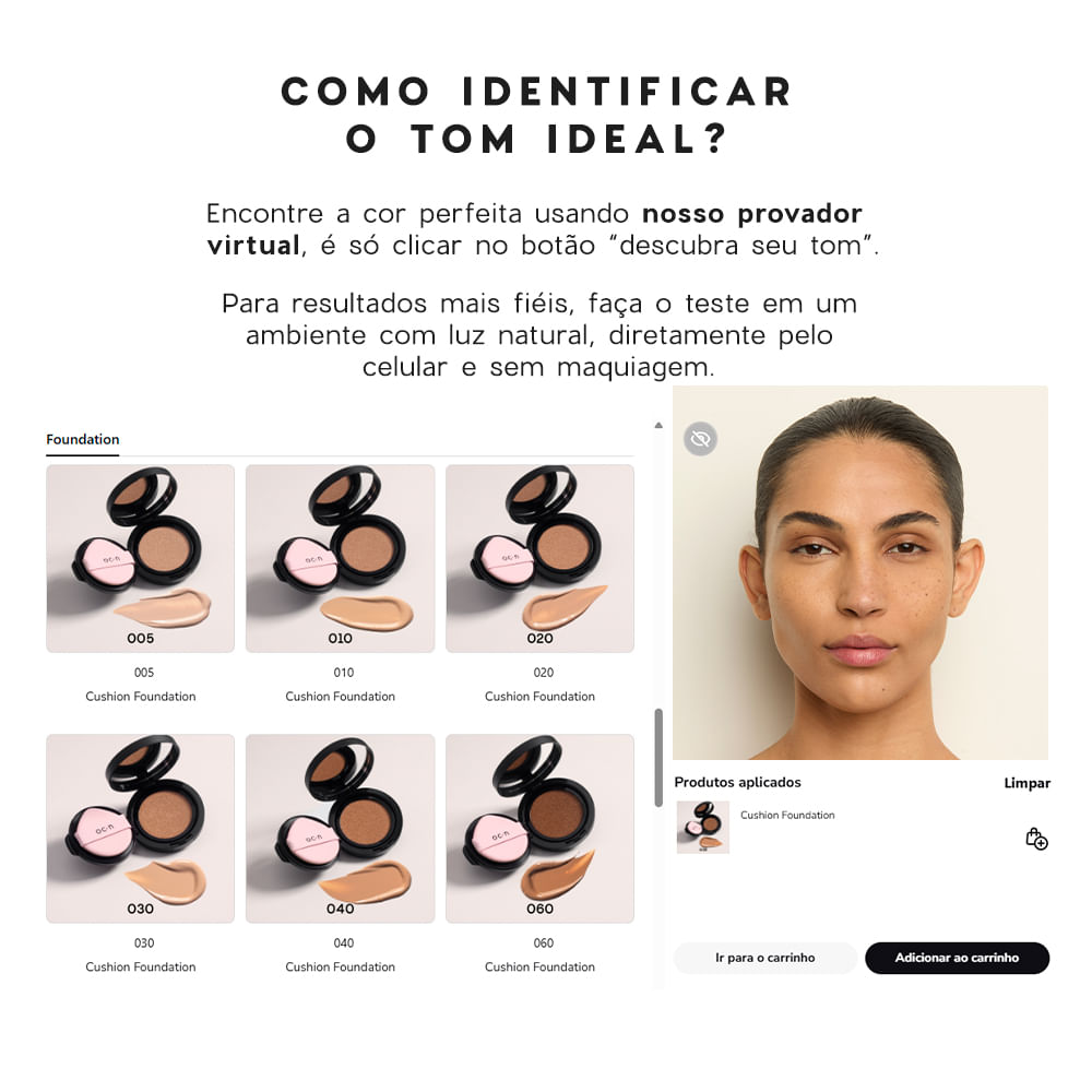 Base Líquida Média Semi-Matte - Cushion Foundation 40 Océane Edition 12g - Imagem 8