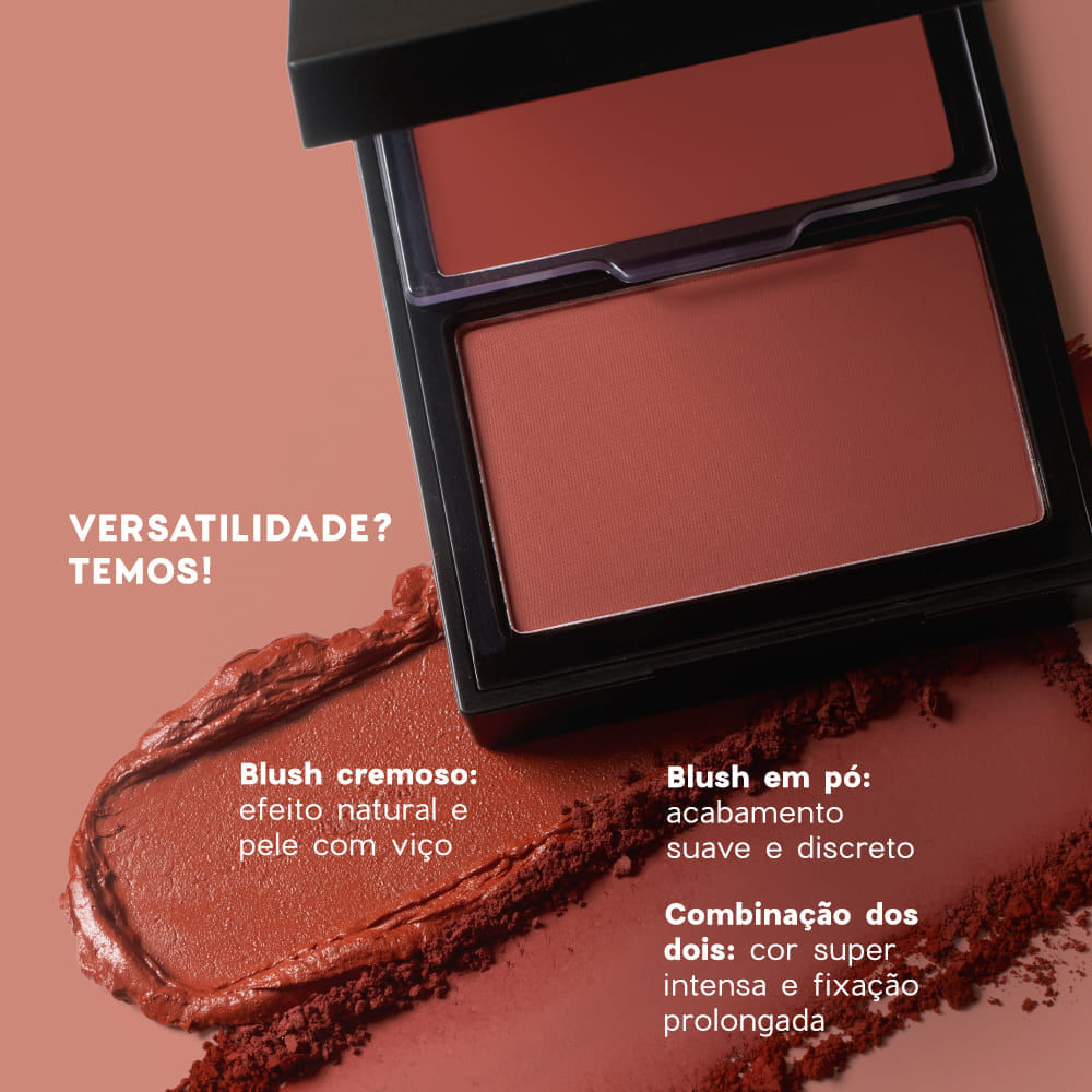 Blush Cremoso e em Pó Terracota – Duo Blush Chilly Paint Océane Edition 10,2g - Imagem 3