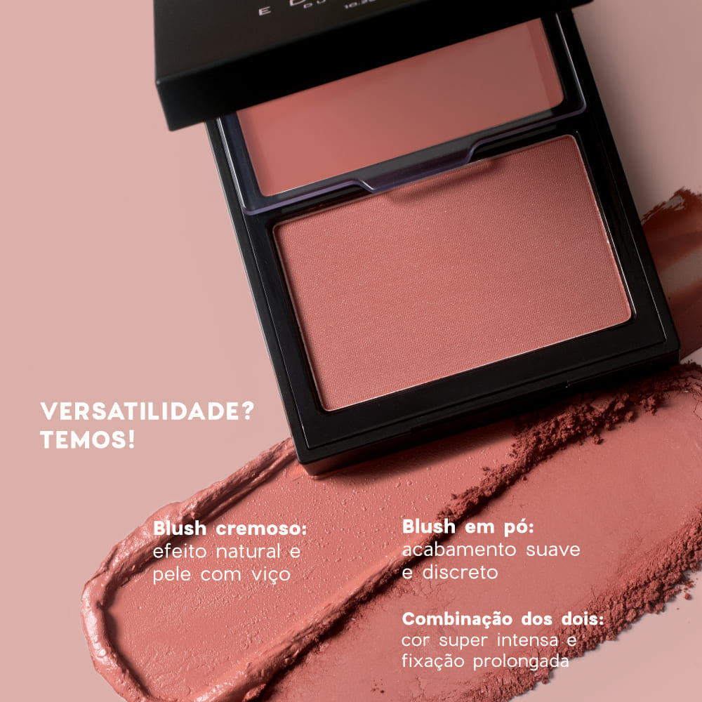 Blush Cremoso e em Pó Nude – Duo Blush Rosy Paint Océane Edition 10,2g - Imagem 3