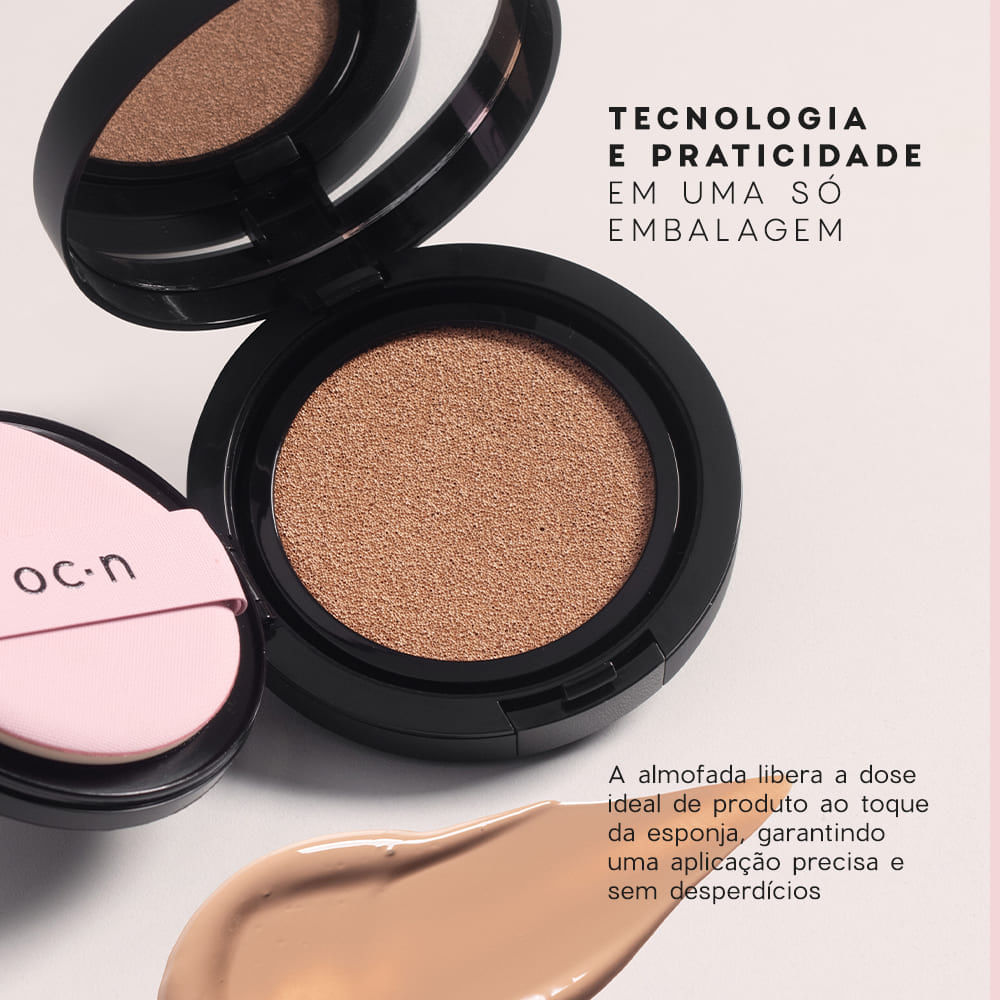 Kit Base Líquida Cushion 20 + Pó Compacto Peach Océane Edition (2 Produtos) - Imagem 3