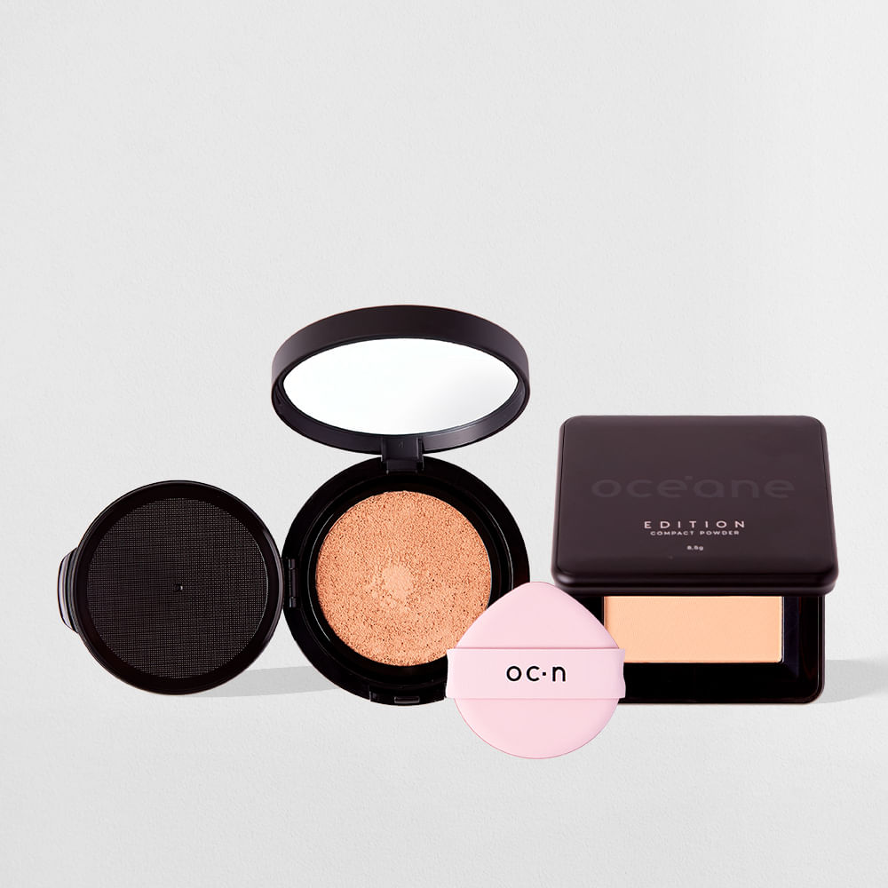 Kit Base Líquida Cushion 30 + Pó Compacto Biscuit Océane Edition (2 Produtos)