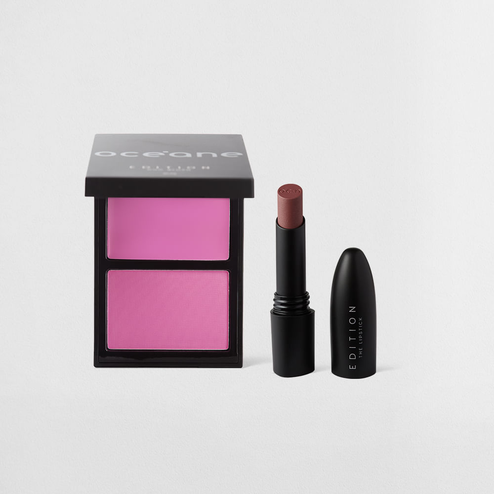 Kit Duo Blush Pink Paint + Batom Rosemary Cremoso Océane Edition (2 Produtos)