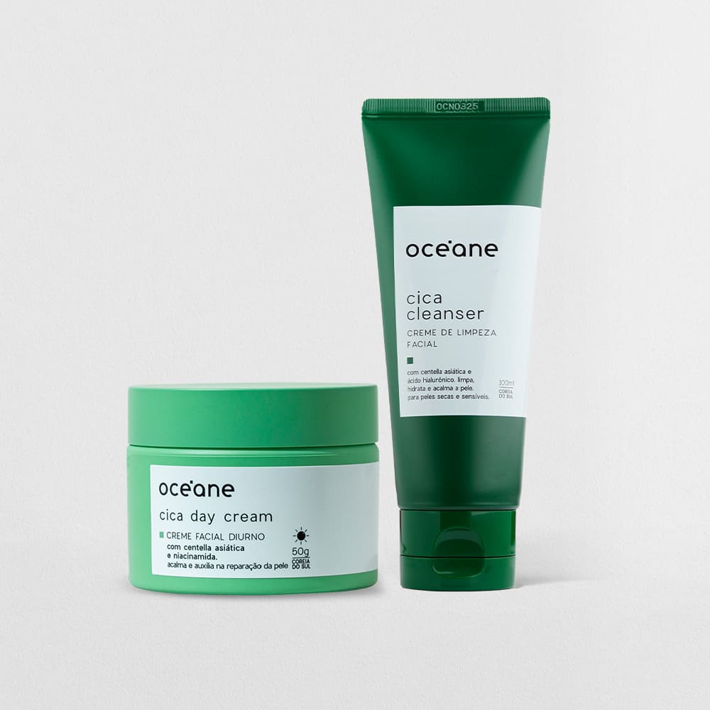 Kit Creme de Limpeza Facial Cica + Creme Facial Diurno Cica (2 Produtos)