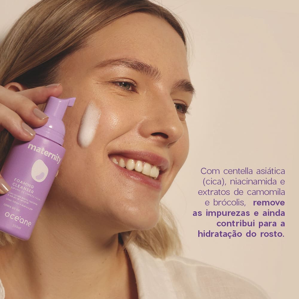 Kit Espuma de Limpeza + Sérum Facial + Hidratante Facial para Gestantes (3 Produtos) - Imagem 3