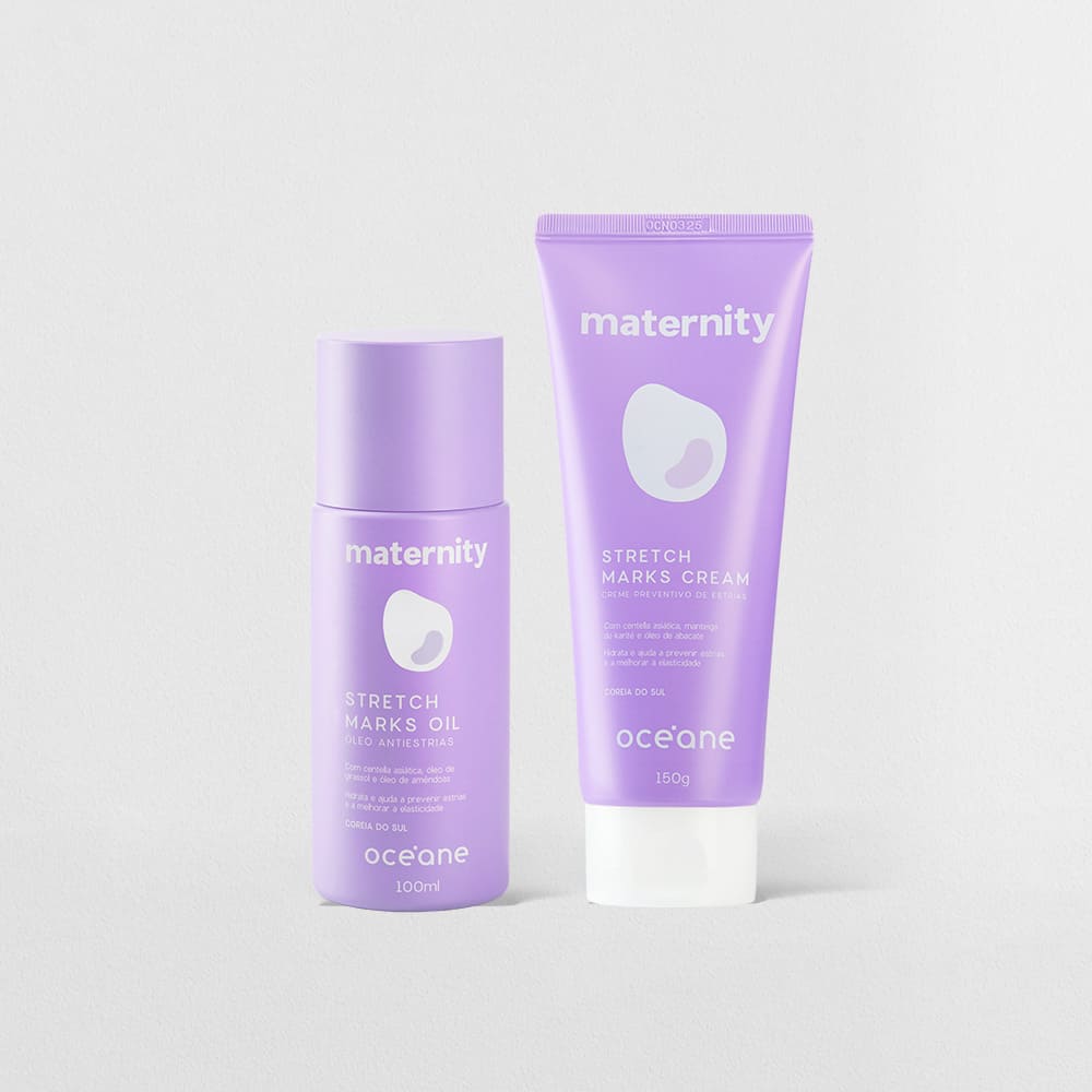 Kit Creme Preventivo de Estrias + Óleo Preventivo de Estrias para Gestantes (2 Produtos)