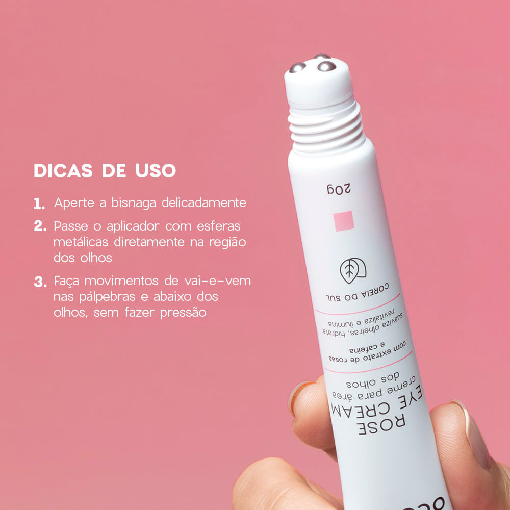 Creme para Área Dos Olhos Roll-On com Extrato de Rosas - Rose Eye Cream 20g - Imagem 6