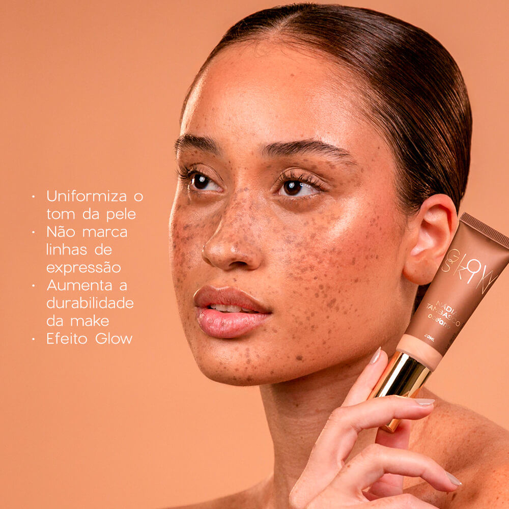 Kit Primer Iluminador Glow Skin Medium + Pincel Ocn20 (2 Produtos) - Imagem 2