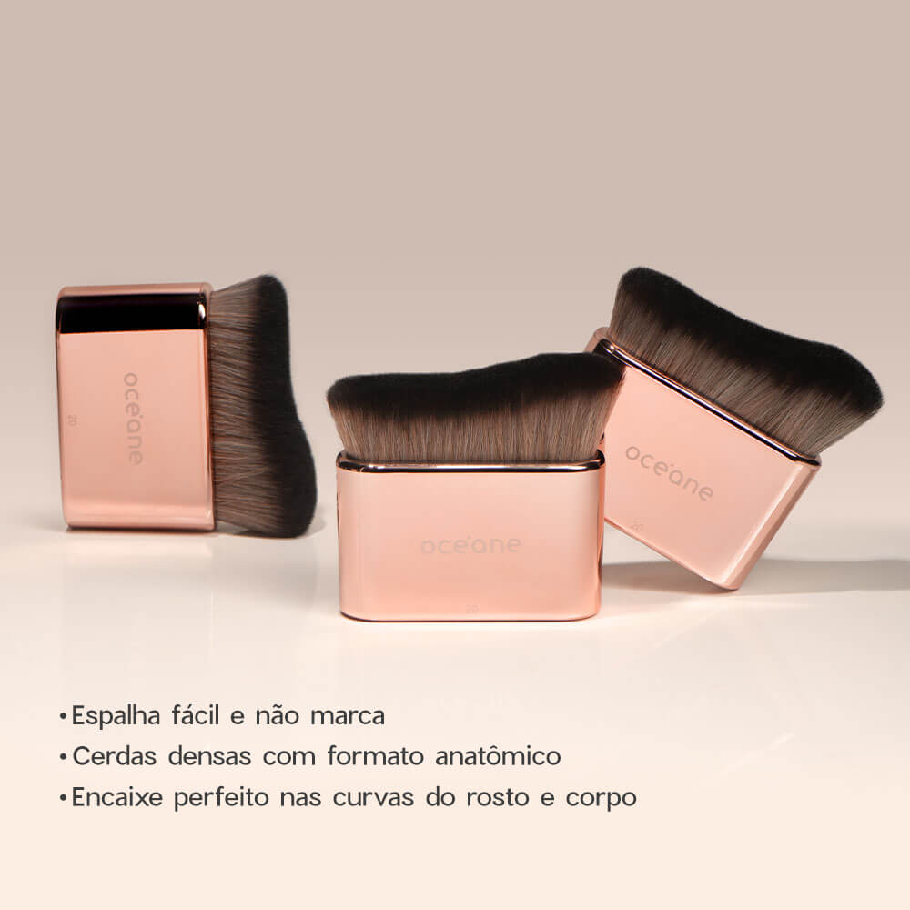 Kit Primer Iluminador Glow Skin Medium + Pincel Ocn20 (2 Produtos) - Imagem 7