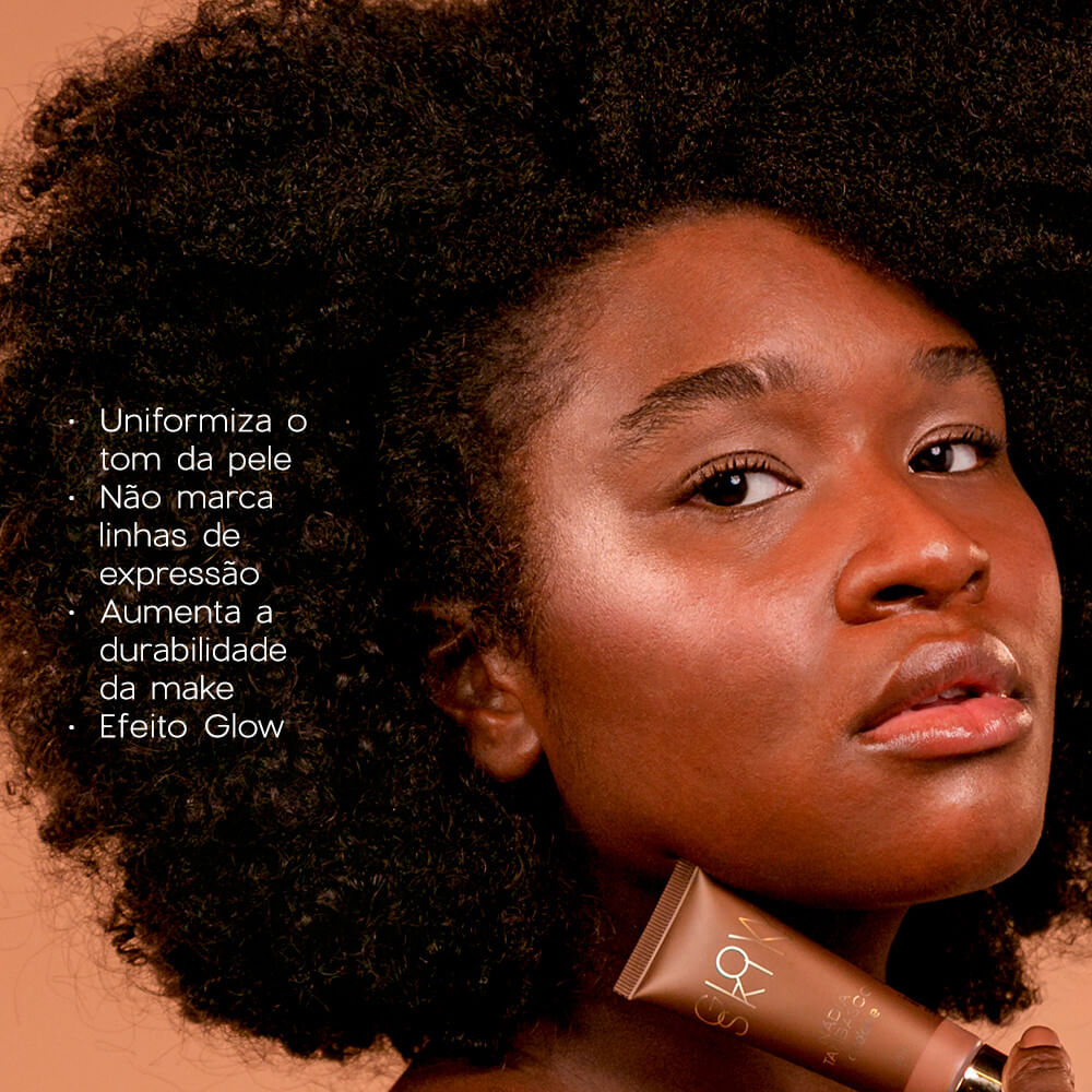 Kit Primer Iluminador Glow Skin Deep + Pincel Ocn20 (2 Produtos) - Imagem 2