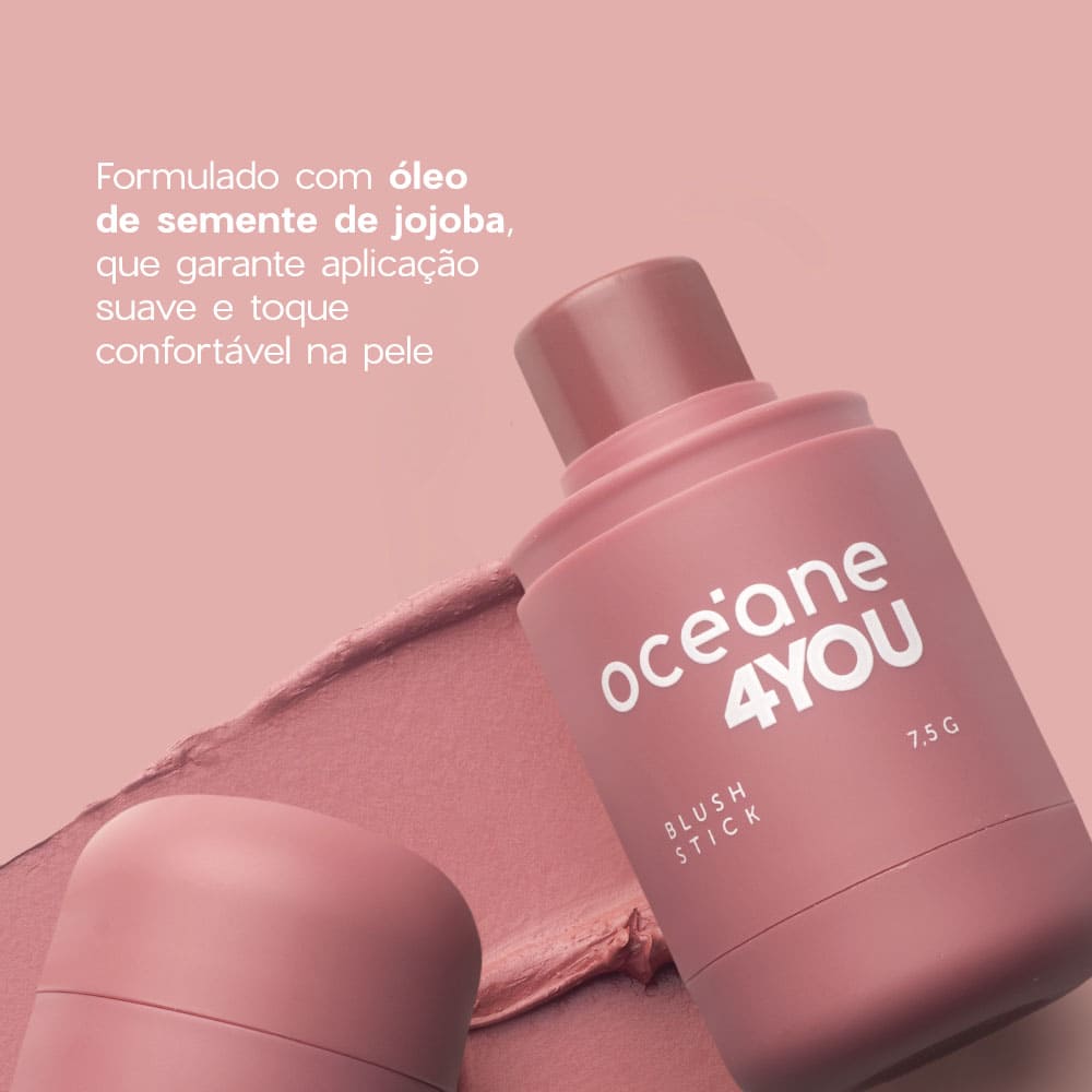 Blush em Bastão Rosa Queimado - Blush Stick Bubble 4you - Imagem 8