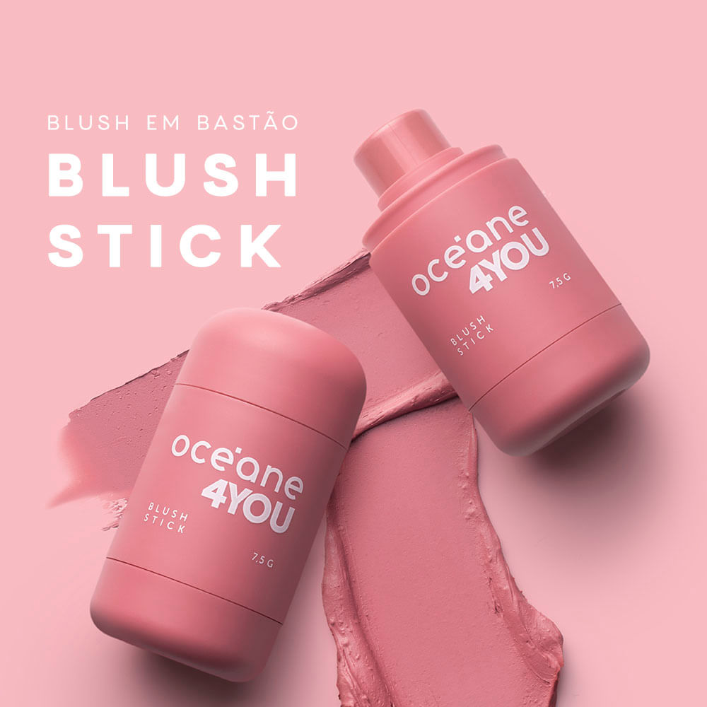 Blush em Bastão Rosa - Blush Stick Love Letter 4you - Imagem 2