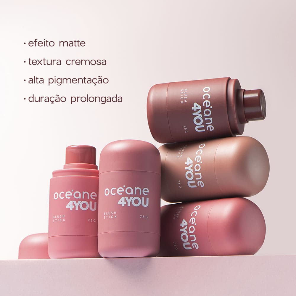 Blush em Bastão Rosa - Blush Stick Love Letter 4you - Imagem 3