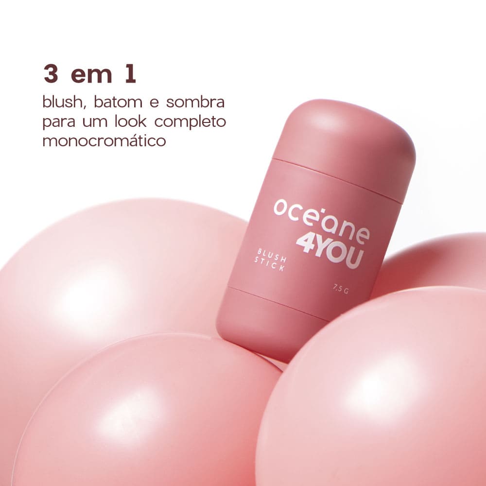 Blush em Bastão Rosa Malva - Blush Stick Balloon 4you - Imagem 4