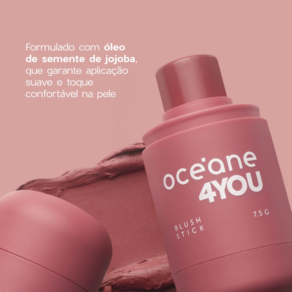 Blush em Bastão Rosa Malva - Blush Stick Balloon 4you - Imagem 8