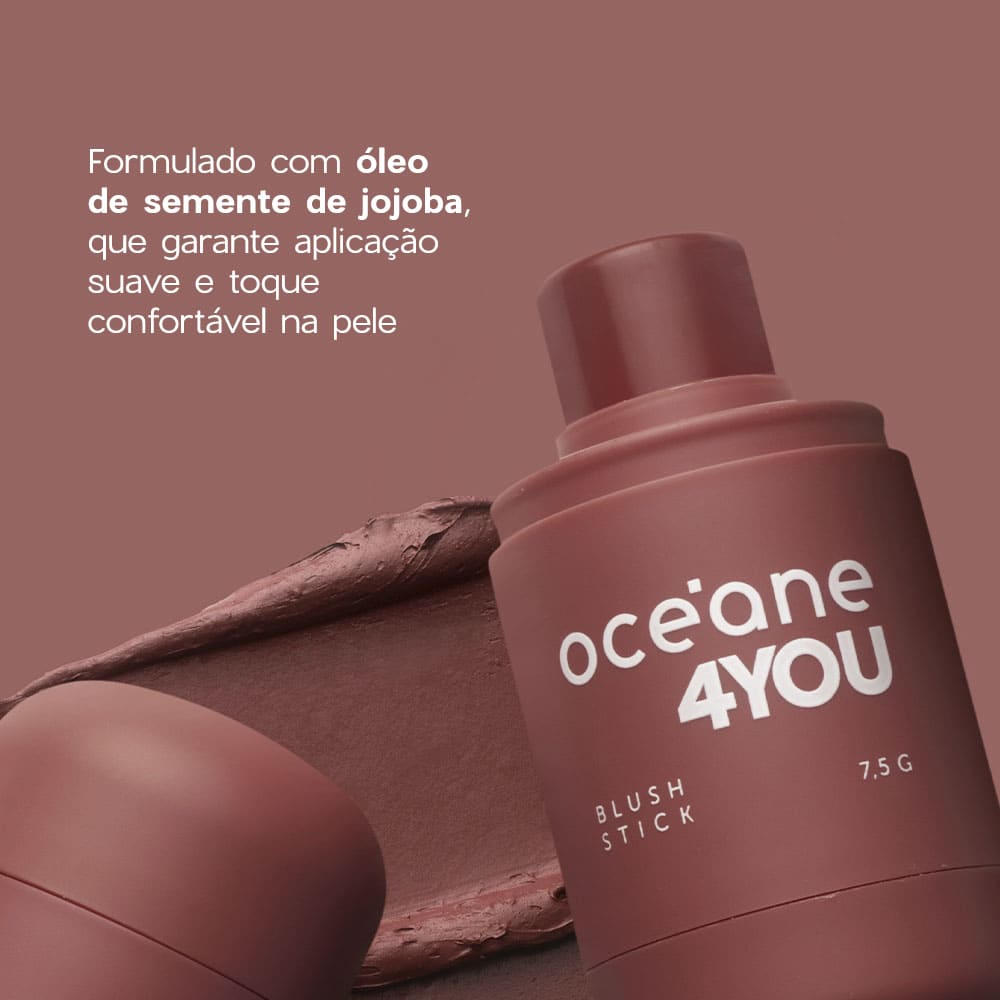 Blush em Bastão Vinho - Blush Stick Cake 4you - Imagem 8