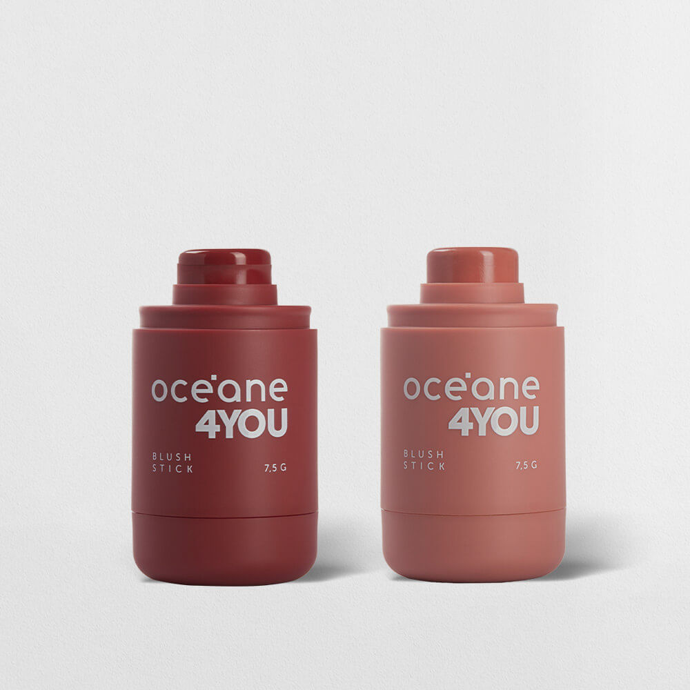 Kit Blush em Bastao Nude + Blush em Bastao Vinho 4you
