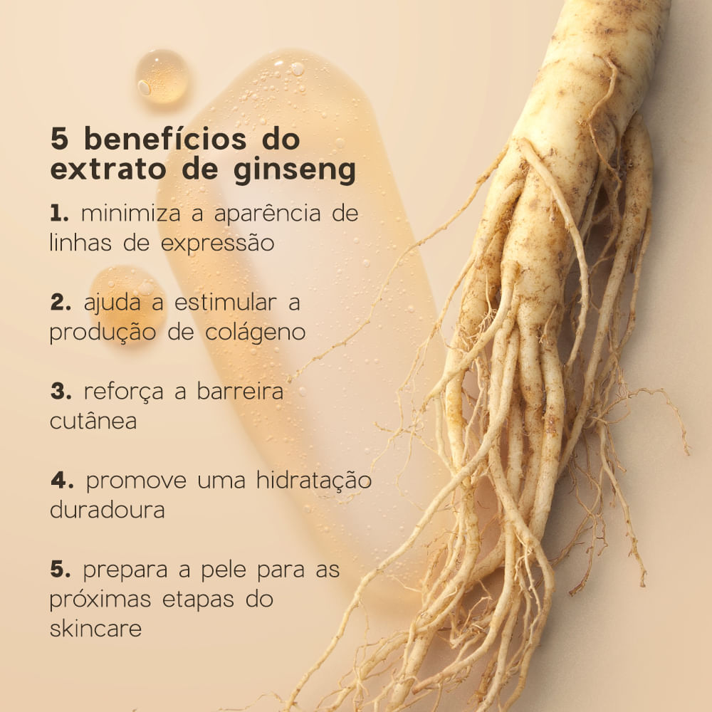 Sérum Facial com Extrato de Ginseng - Ginseng Serum 30ml - Imagem 5