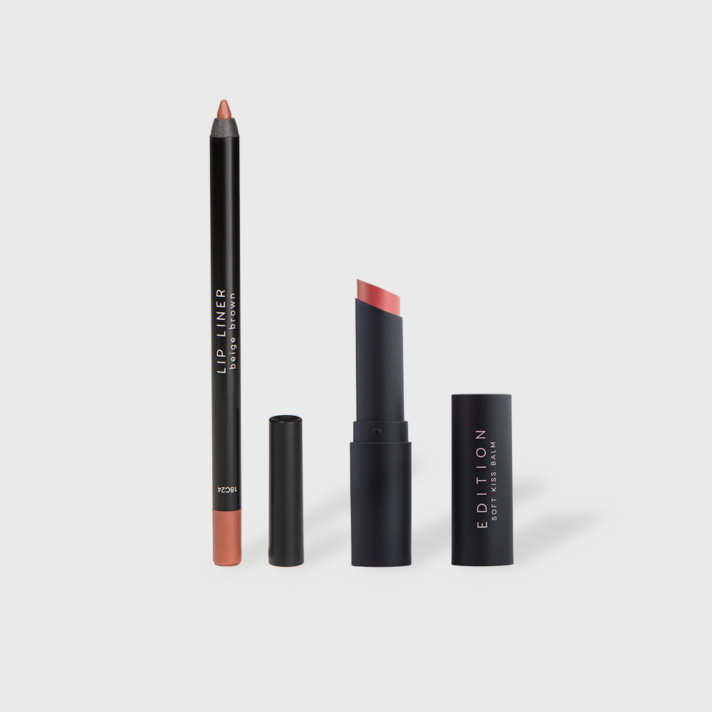 Kit Soft Kiss Nude + Lip Liner Beige Brown Océane Edition ( 2 Produtos)