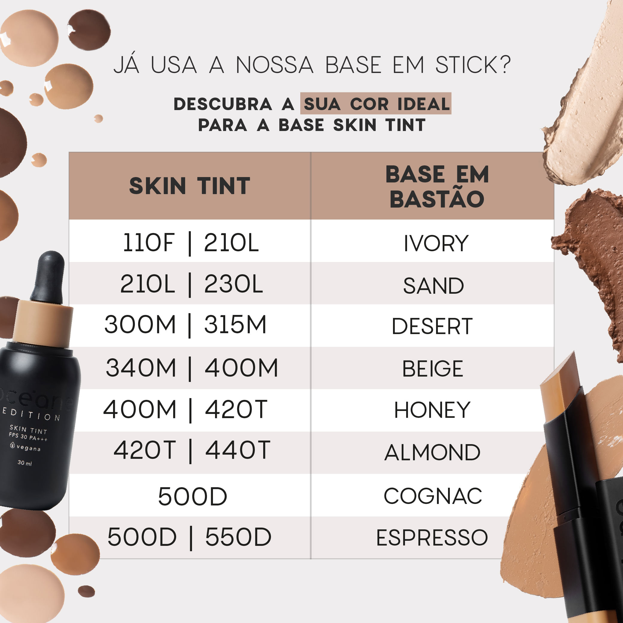 Base Fluida com Proteção Fps 30 - Skin Tint 400m Océane Edition 30ml - Imagem 7