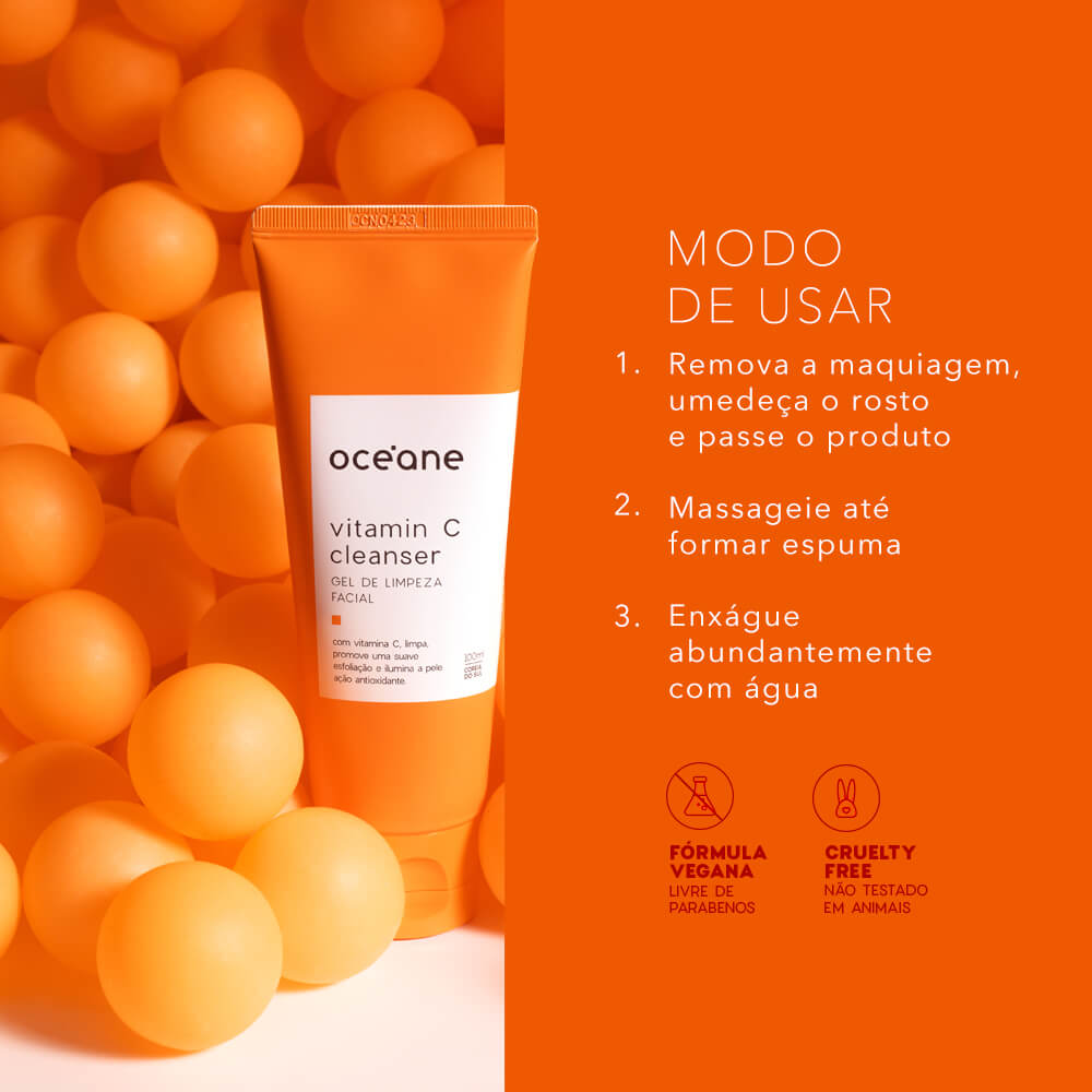 Gel de Limpeza Facial com Vitamina C – Vitamin C Cleanser 100ml - Imagem 6