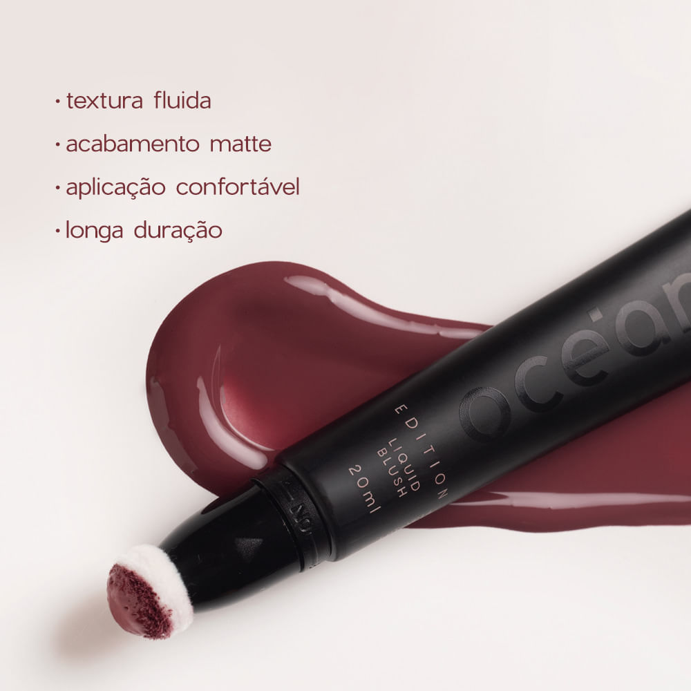 Blush Liquido Rosa Escuro - Liquid Blush Raspberry Océane Edition 20ml - Imagem 4