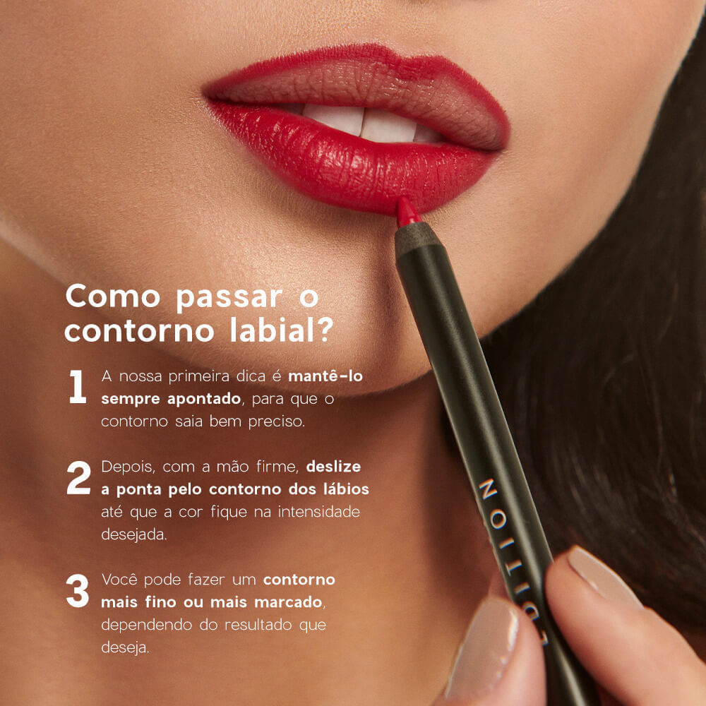 Lápis de Contorno Labial Vermelho - Lip Liner Warm Red Océane Edition 1,2g - Imagem 7