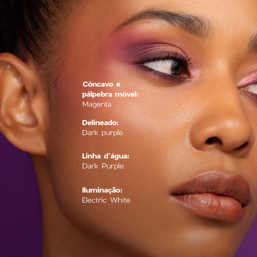 Paleta de Sombras - 4 Eyeshadow Palette Night Glam Océane Edition 4,5g - Imagem 4