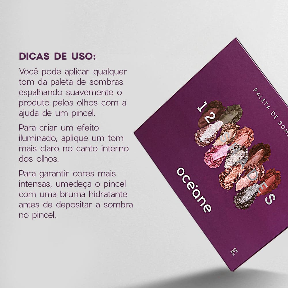 Paleta de Sombras - 12 Shades Océane Purple 26,5g - Imagem 7