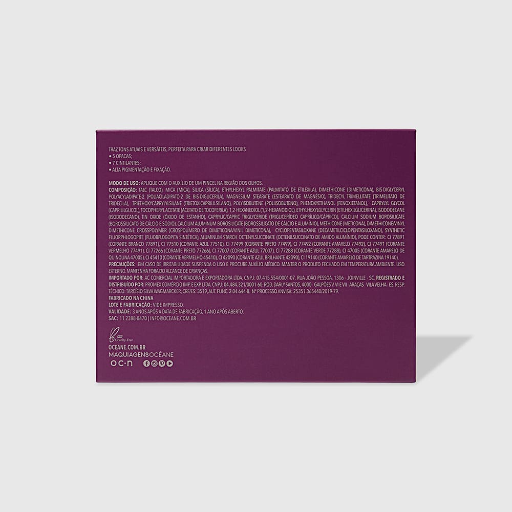 Paleta de Sombras - 12 Shades Océane Purple 26,5g - Imagem 9