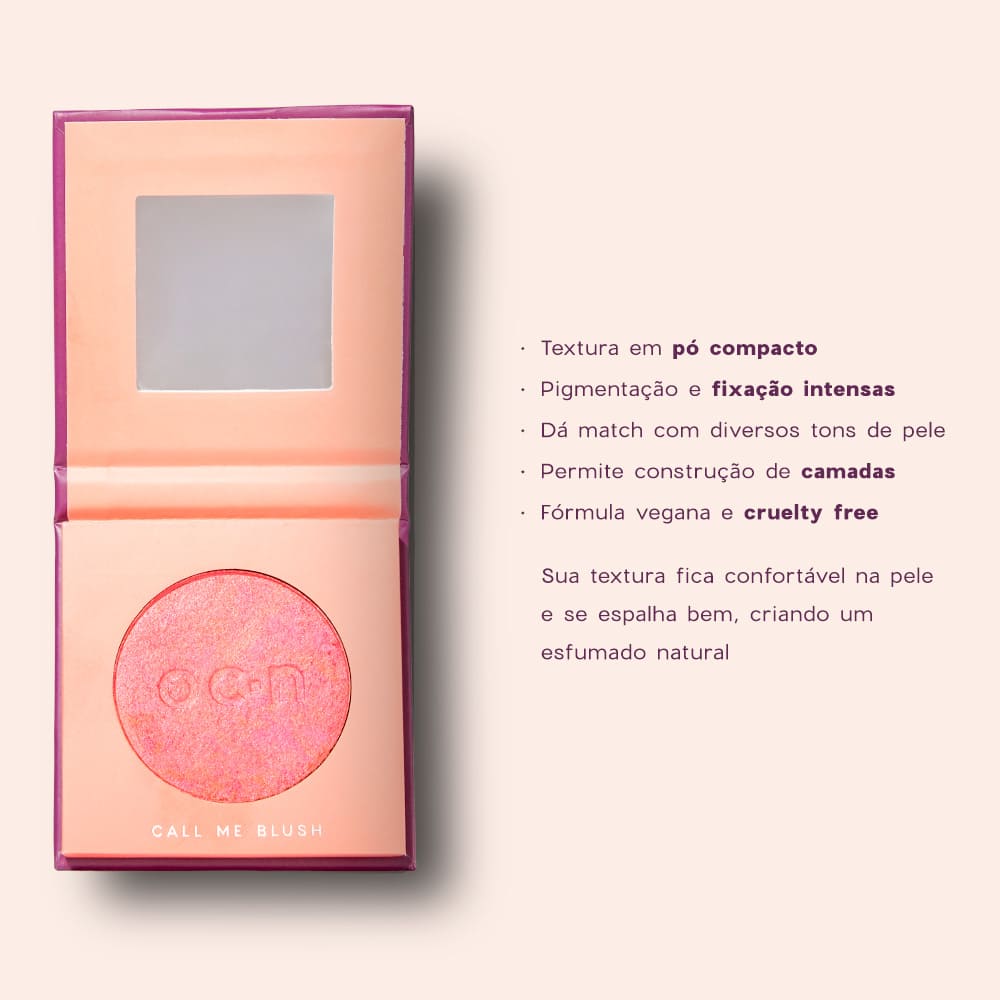 Blush Laranja - Blush Me Call Me Océane Purple 6,5g - Imagem 4
