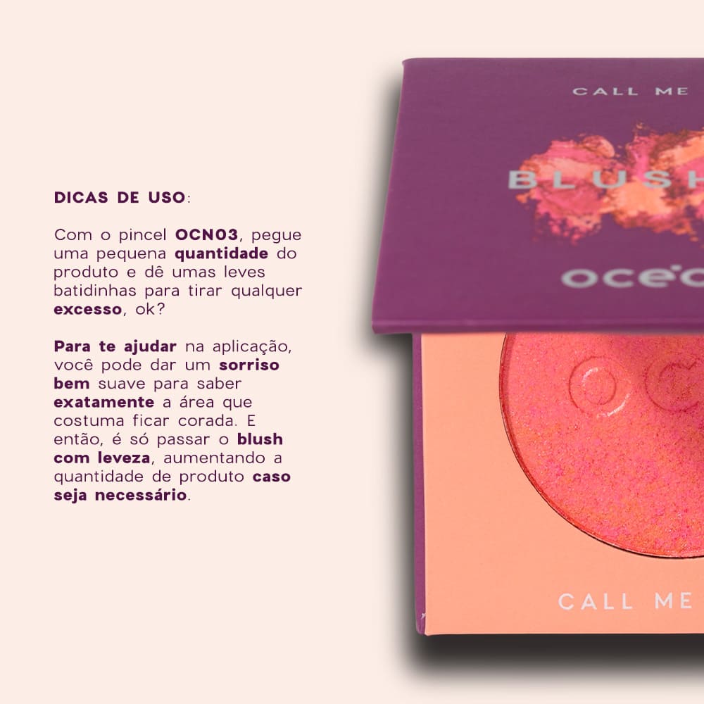 Blush Laranja - Blush Me Call Me Océane Purple 6,5g - Imagem 5