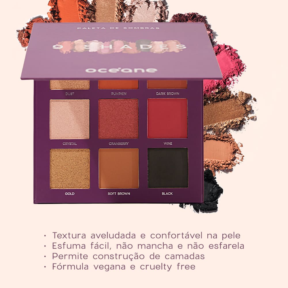 Paleta de Sombras - 9 Shades Océane Purple 25g - Imagem 3
