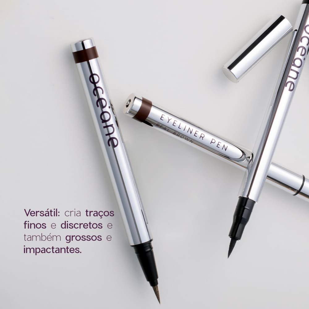 Caneta Delineadora de Olhos Preta - Eyeliner Real Black Océane Purple 1,8g - Imagem 5