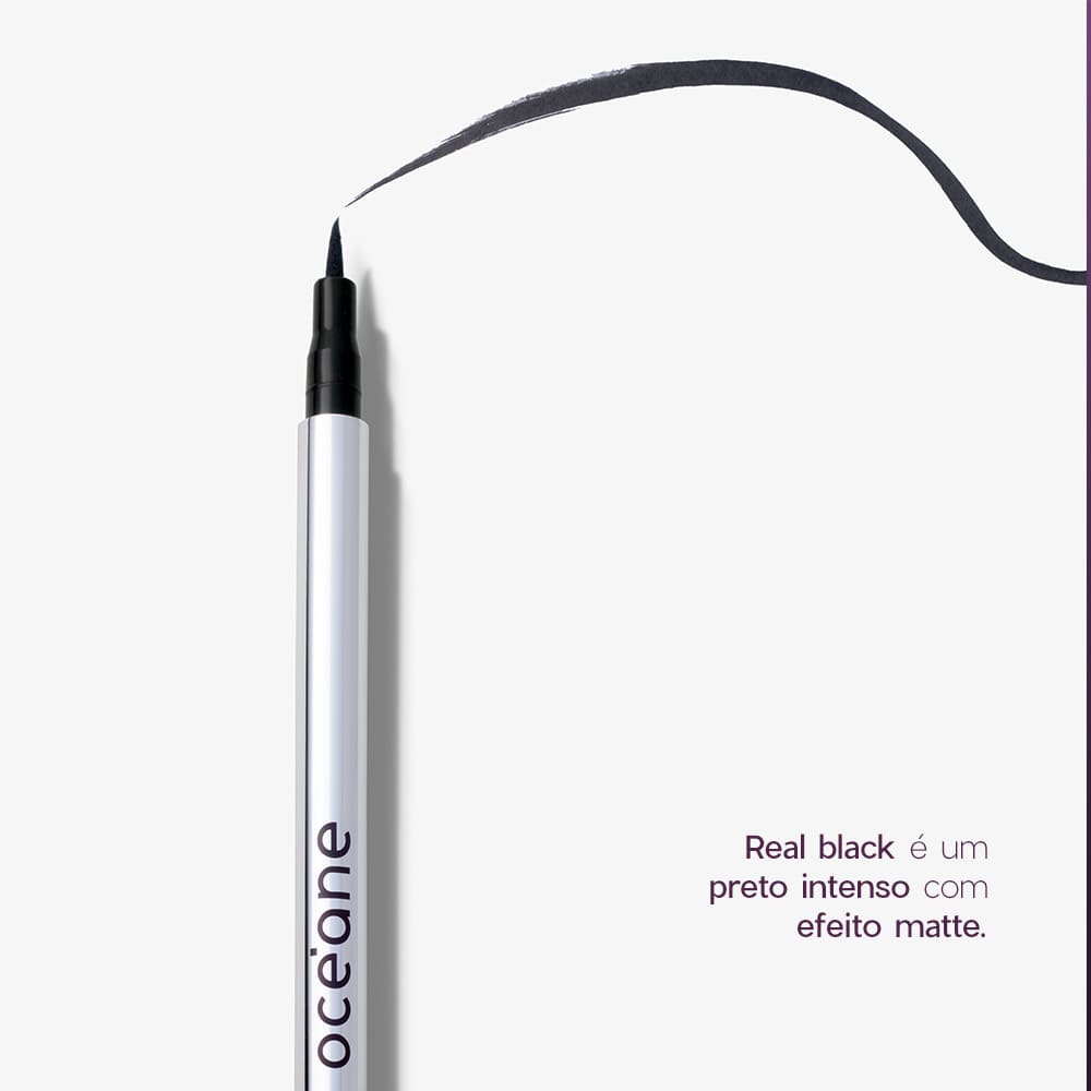 Caneta Delineadora de Olhos Preta - Eyeliner Real Black Océane Purple 1,8g - Imagem 6