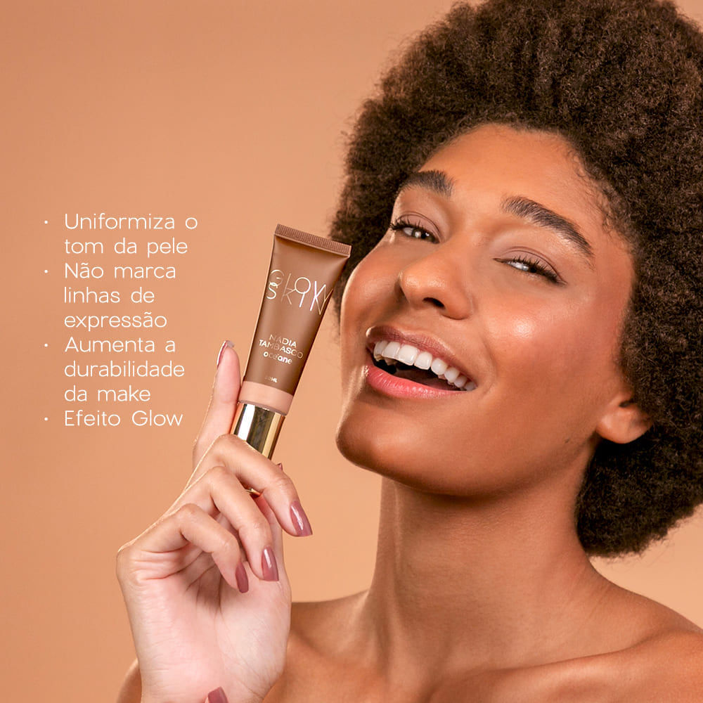 Primer Iluminador Facial Escuro Nádia Tambasco By Océane - Glow Skin Tan 30ml - Imagem 2