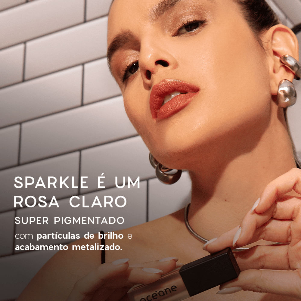 Sombra Líquida Rosa Metalizada - Liquid Eyeshadow Sparkle Océane Edition 4g - Imagem 5