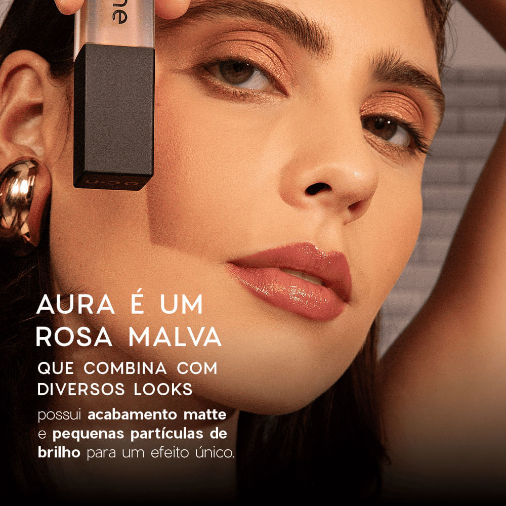 Sombra Líquida Rosa Matte - Liquid Eyeshadow Aura Océane Edition 4g - Imagem 5