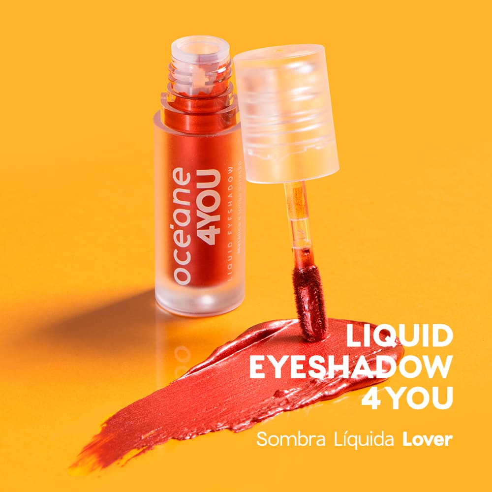 Sombra Líquida Vermelha - Liquid Eyeshadow Lover 4you 2g - Imagem 3