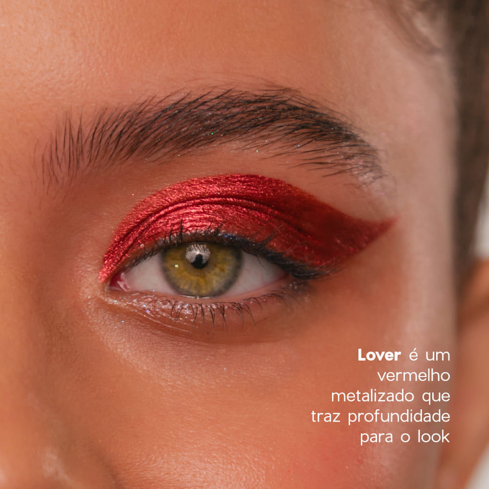 Sombra Líquida Vermelha - Liquid Eyeshadow Lover 4you 2g - Imagem 4